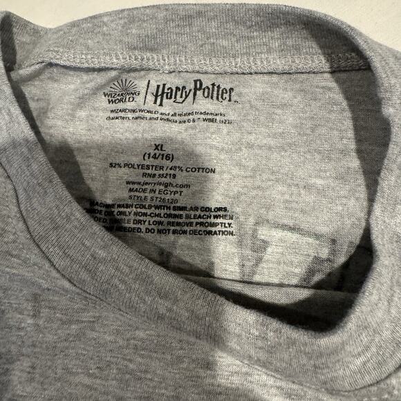 NWT Girl's Harry Potter Hogwarts Two Sided Gray Shirt, XL 14/16 - Picture 4 of 6